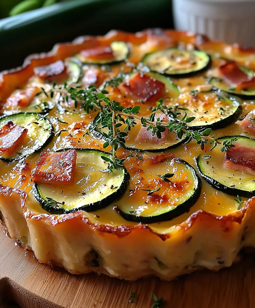 Flan de courgettes jambon