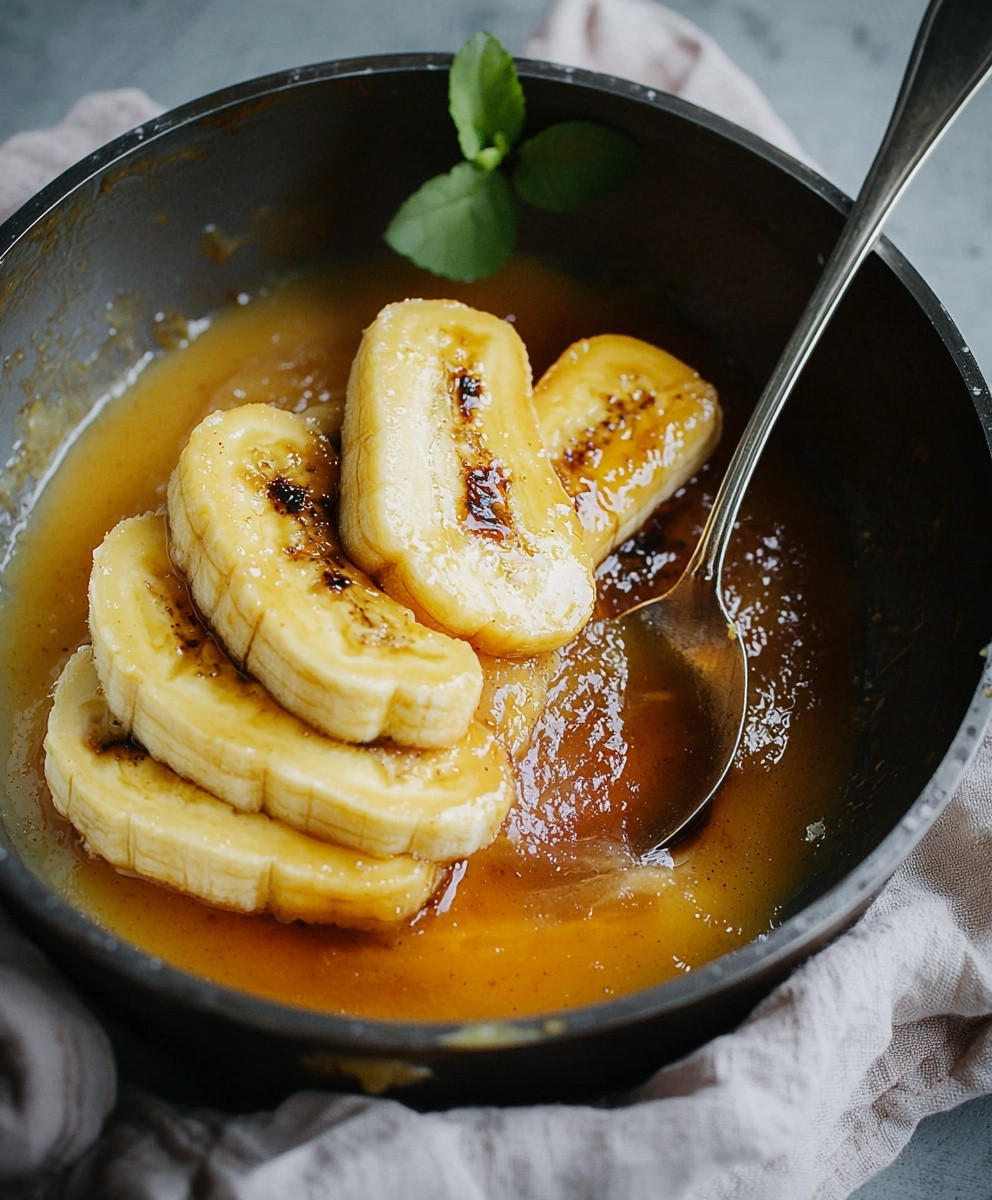 Banane flambée au rhum