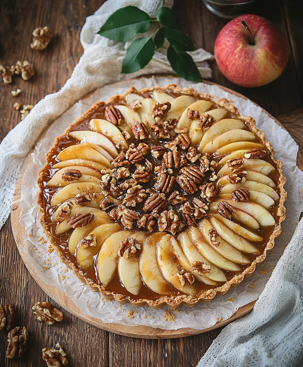 Tarte aux pommes et caramel