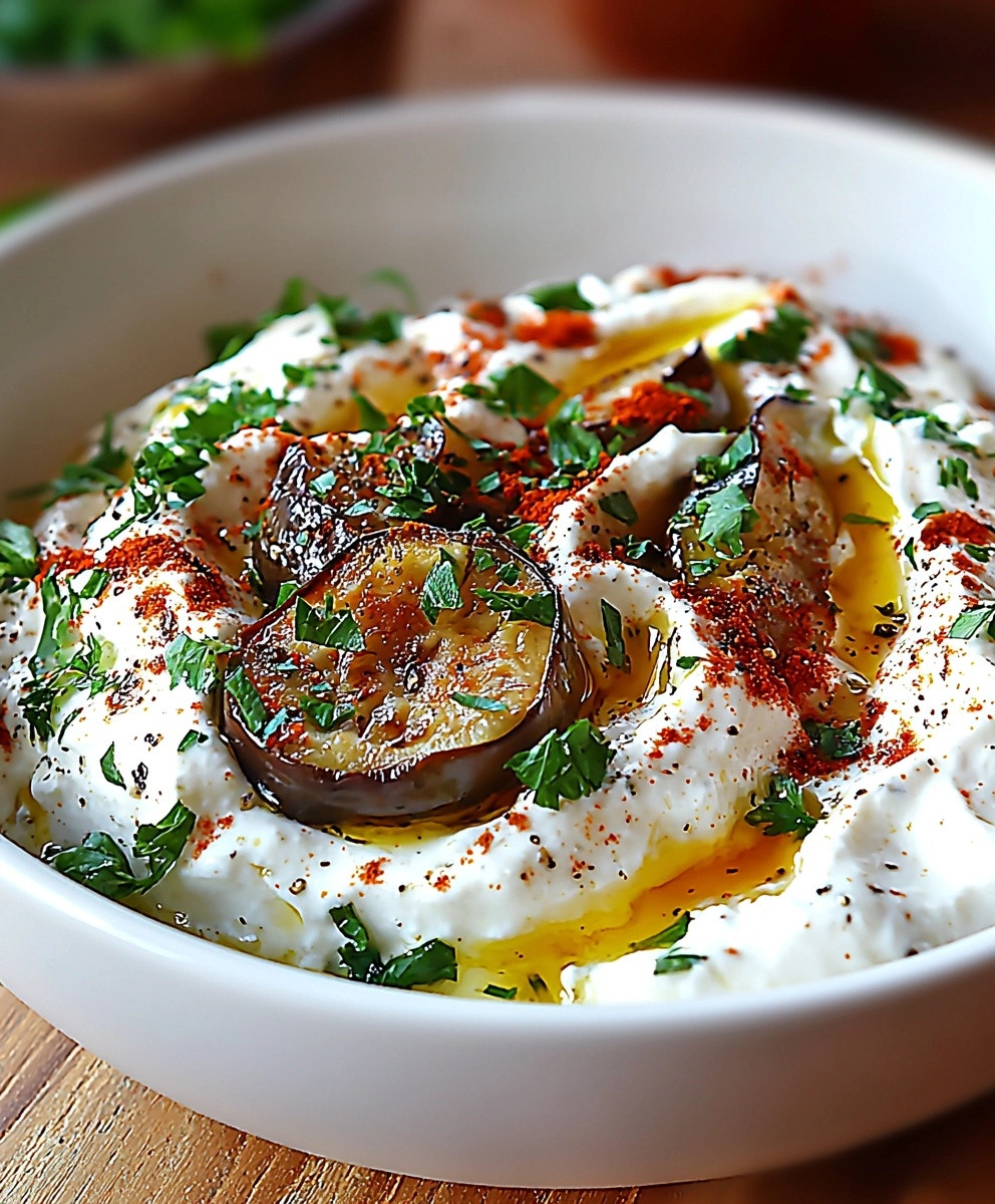 mezze d'aubergine au yaourt