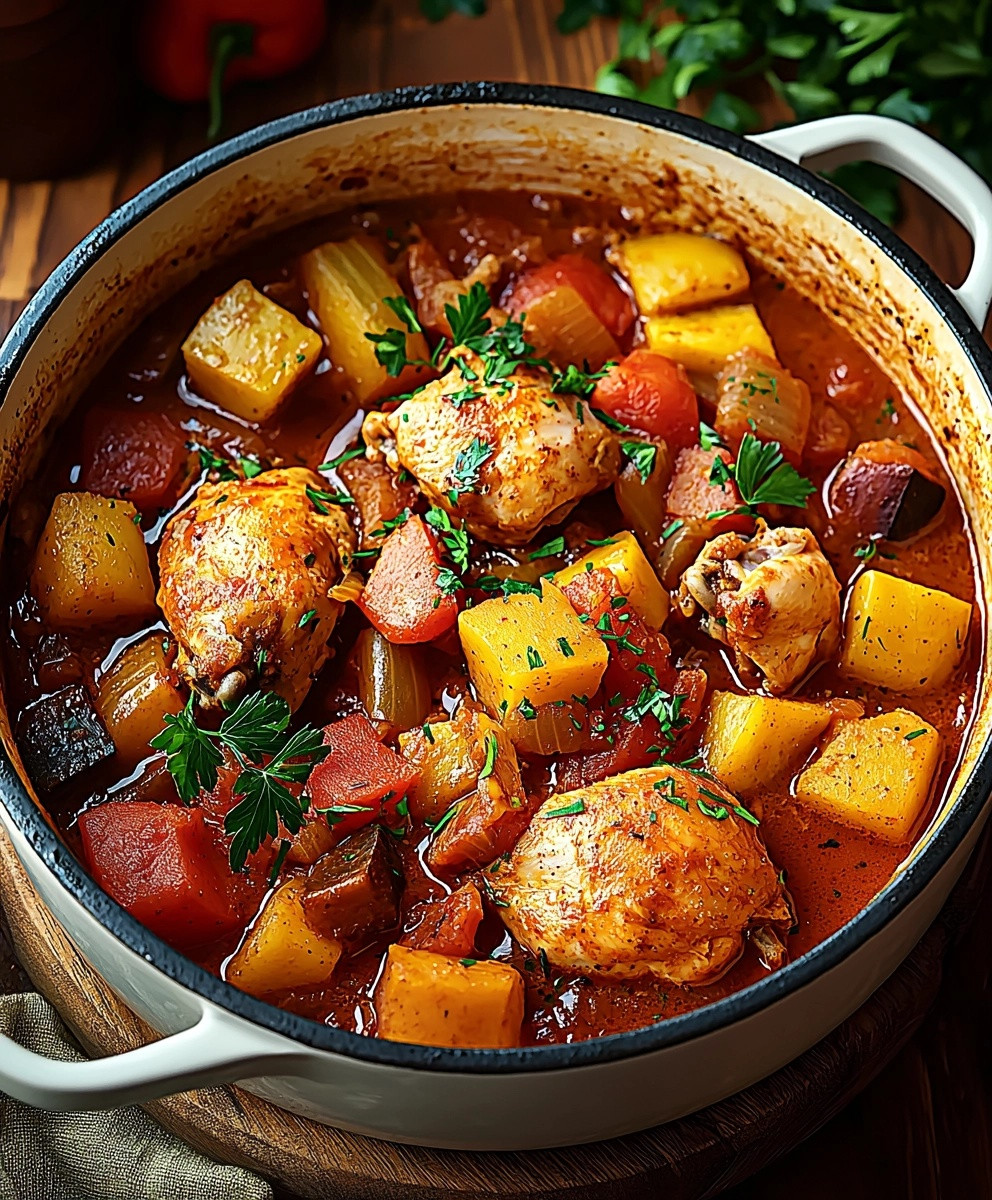 Mijoté de poulet marocain