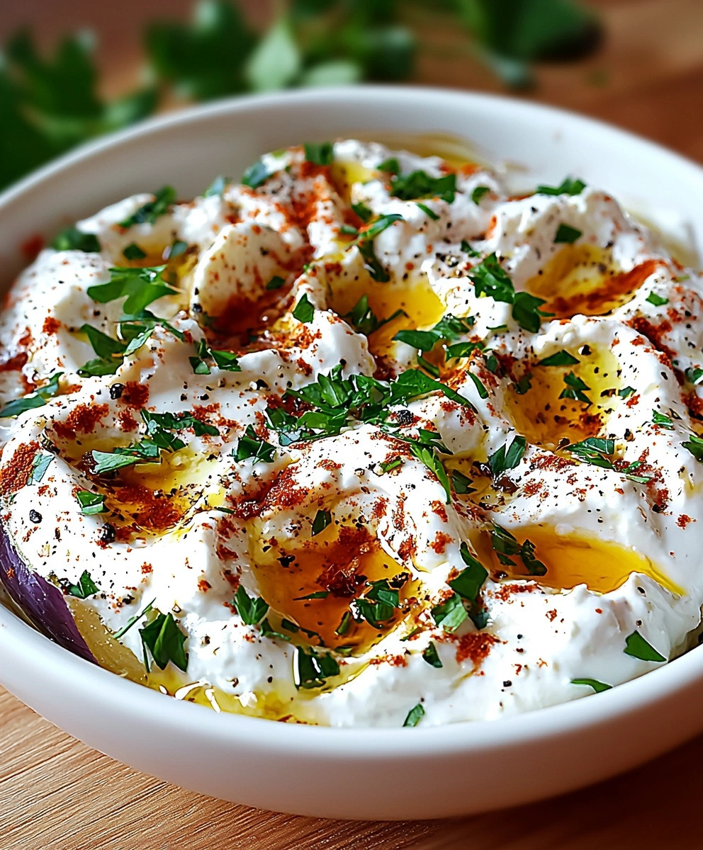 mezze d'aubergine au yaourt