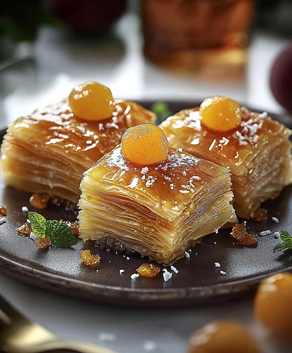 Baklava aux abricots et coco