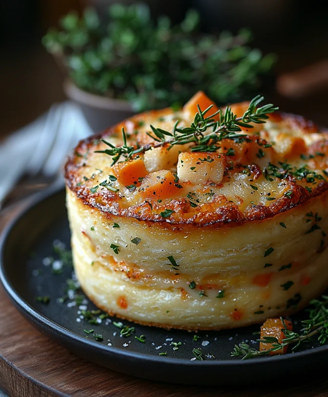 Soufflé aux légumes et fromage