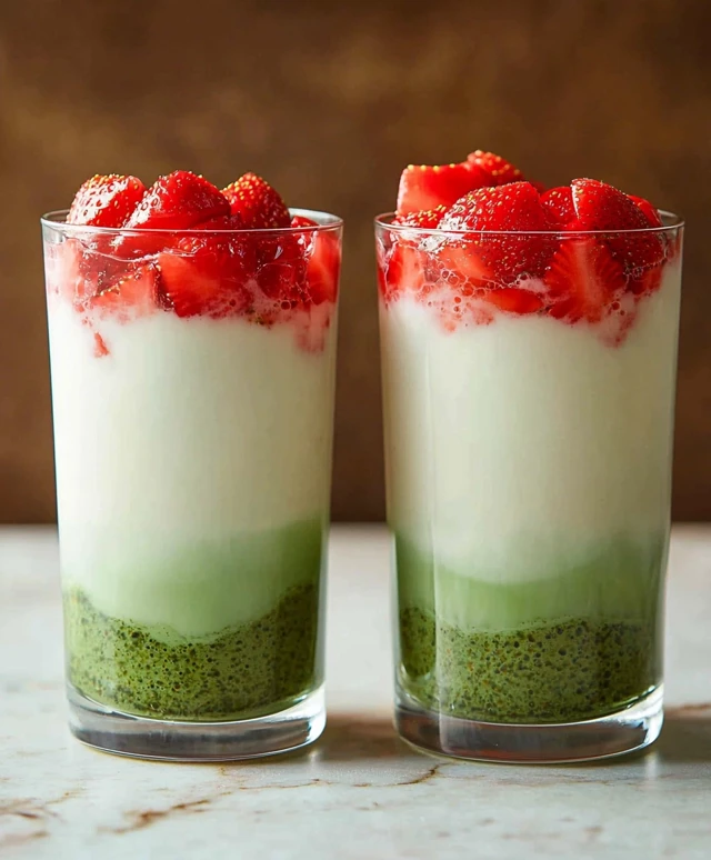 Latte Matcha Fraise