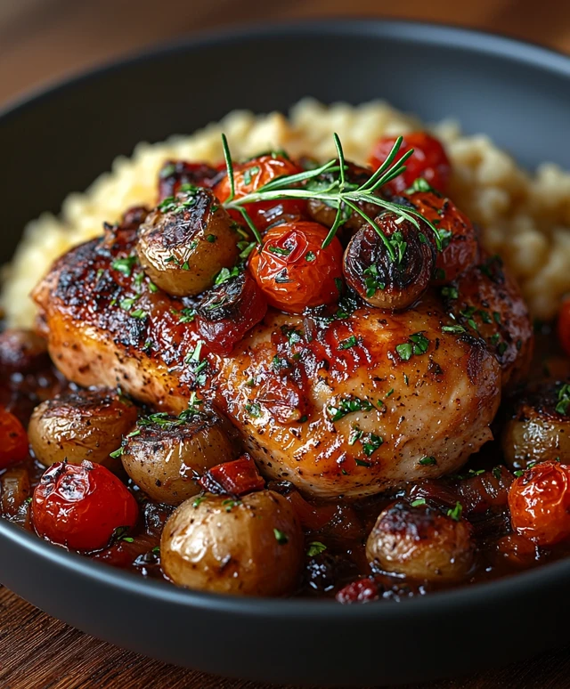 Coq au vin traditionnel