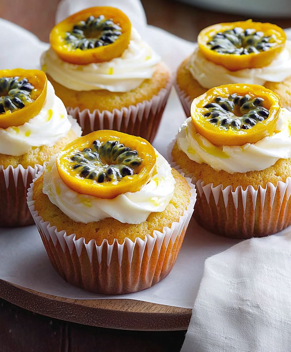Cupcakes yaourt fruits de la passion
