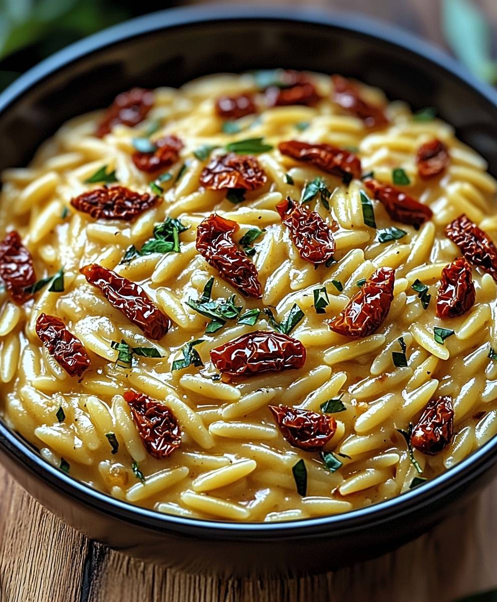 Orzo crémeux tomates séchées