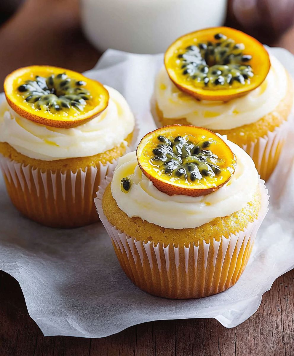 Cupcakes yaourt fruits de la passion
