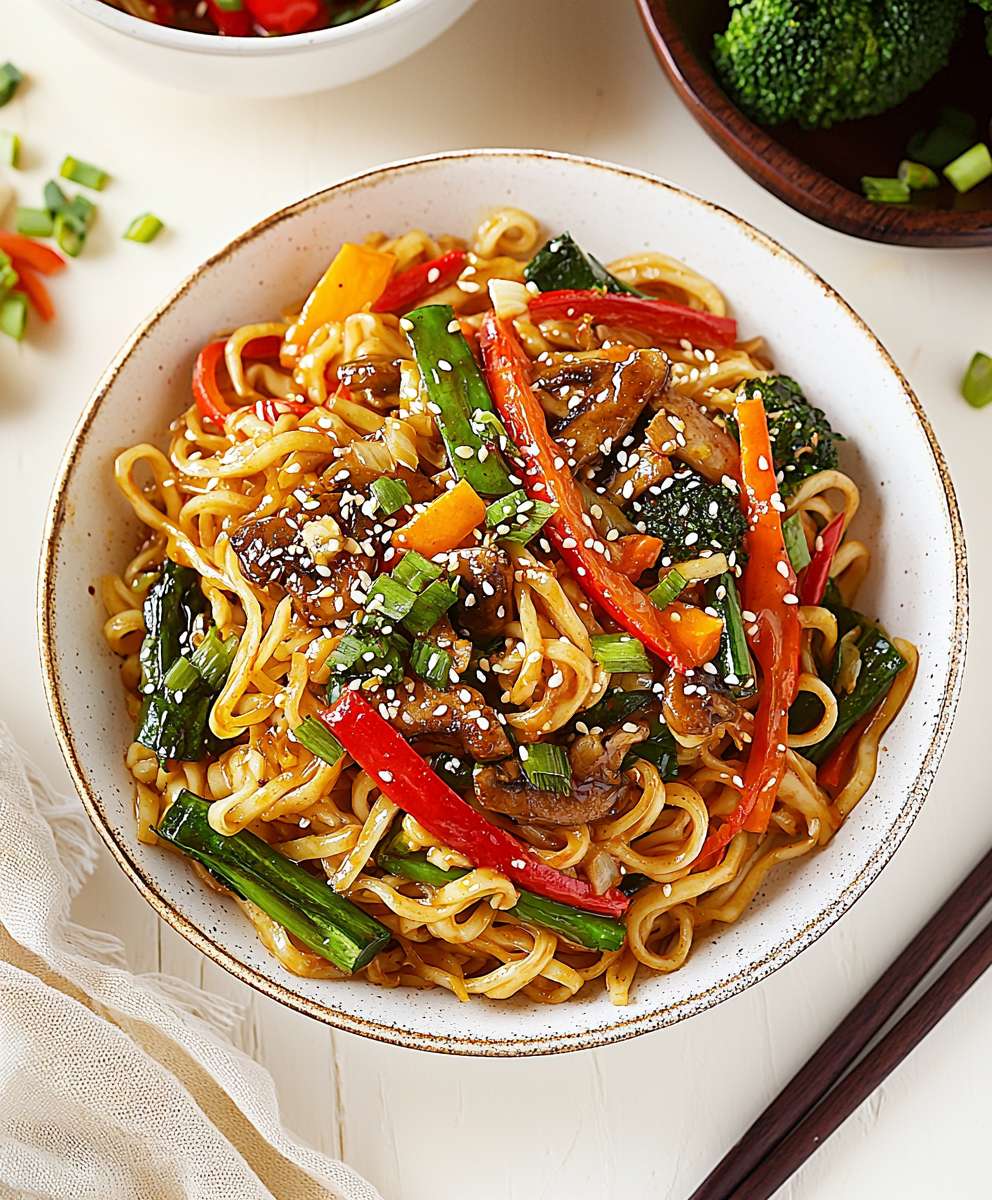 Nouilles sautées aux légumes