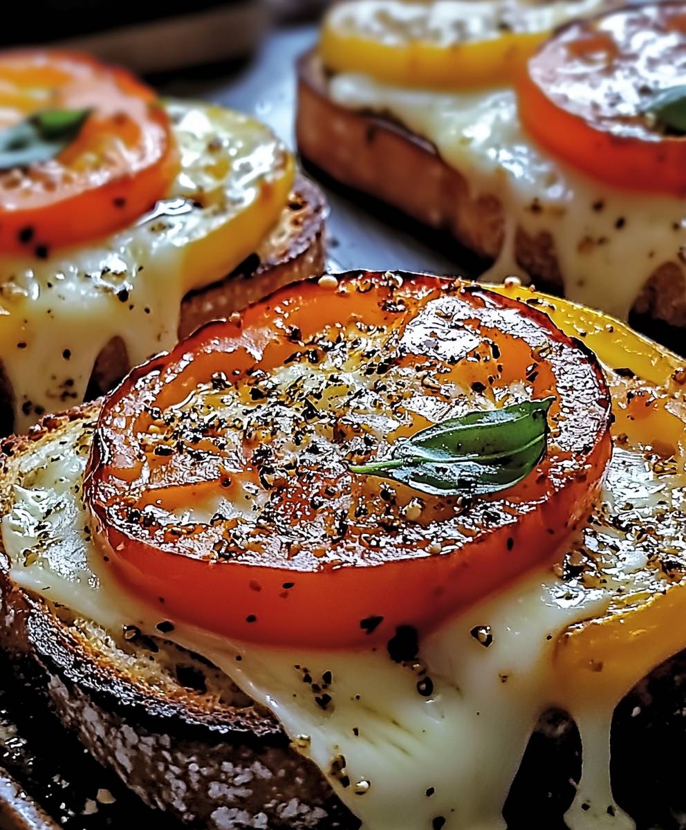 Tartines gratinées légumes fromage