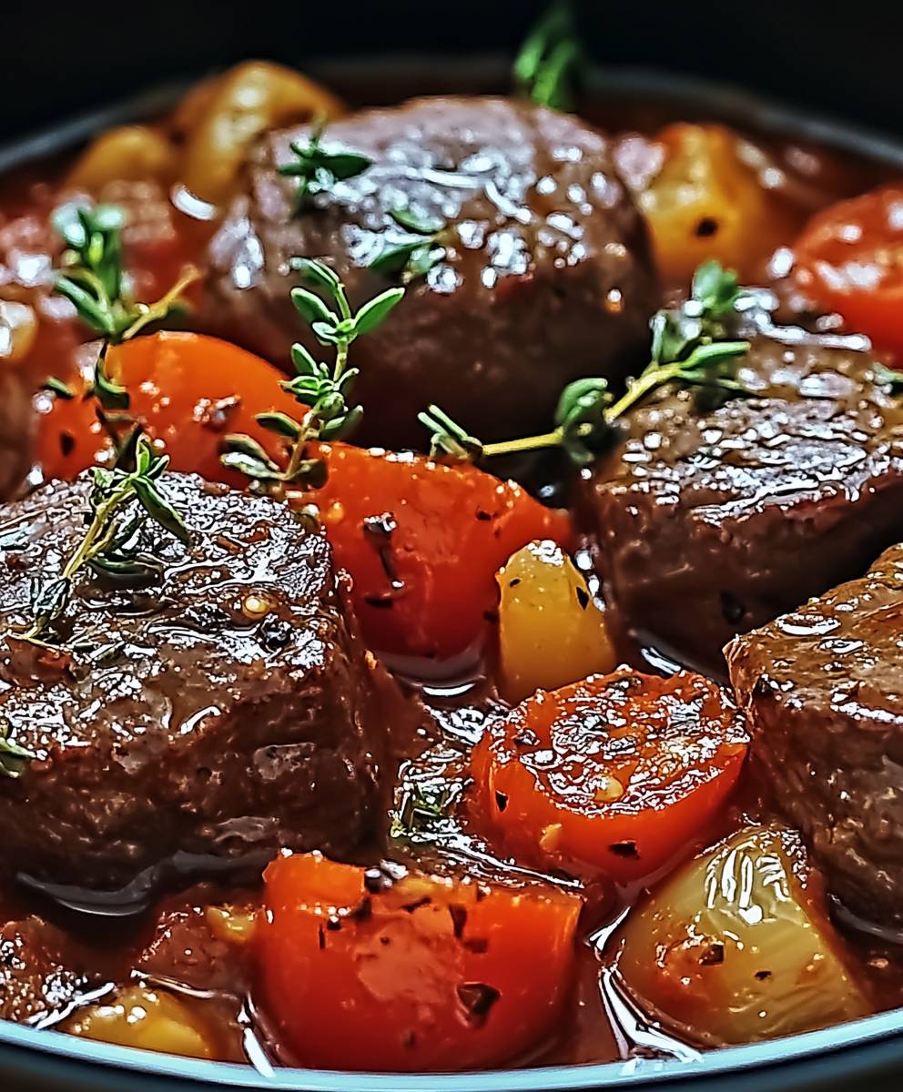Langue de boeuf sauce tomate pimentée