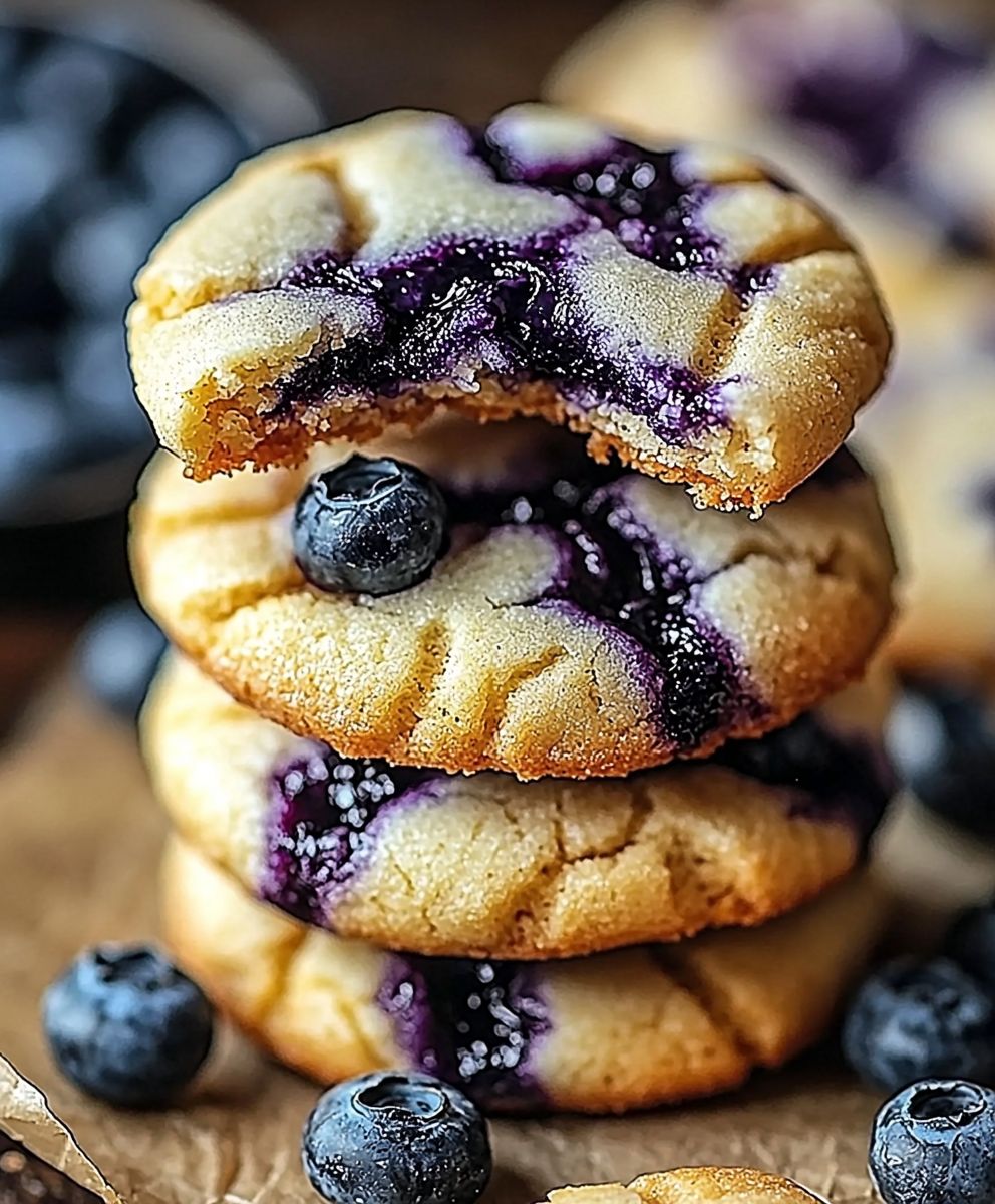 Biscuits fromage blanc myrtilles facile