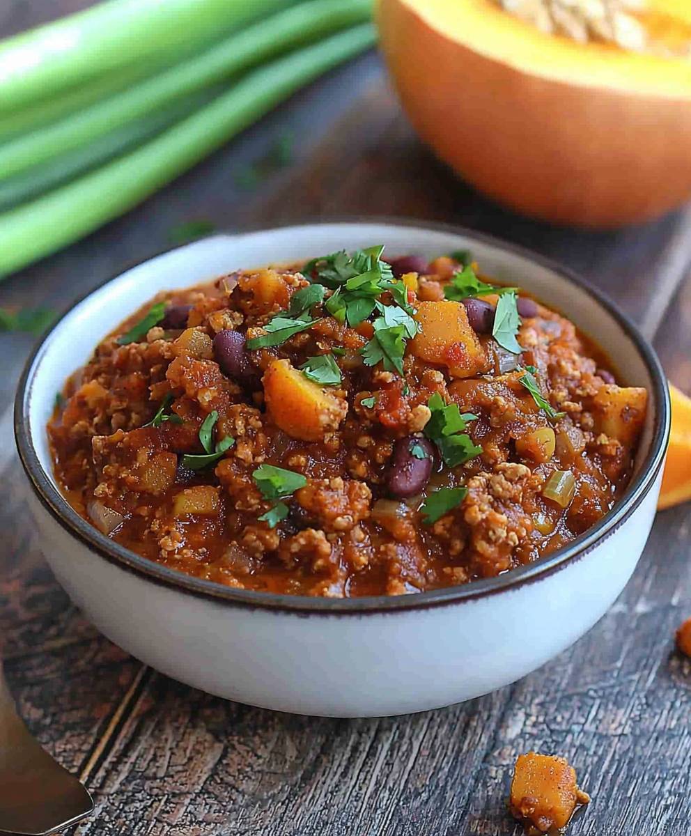 Chili courge musquée mijoteuse