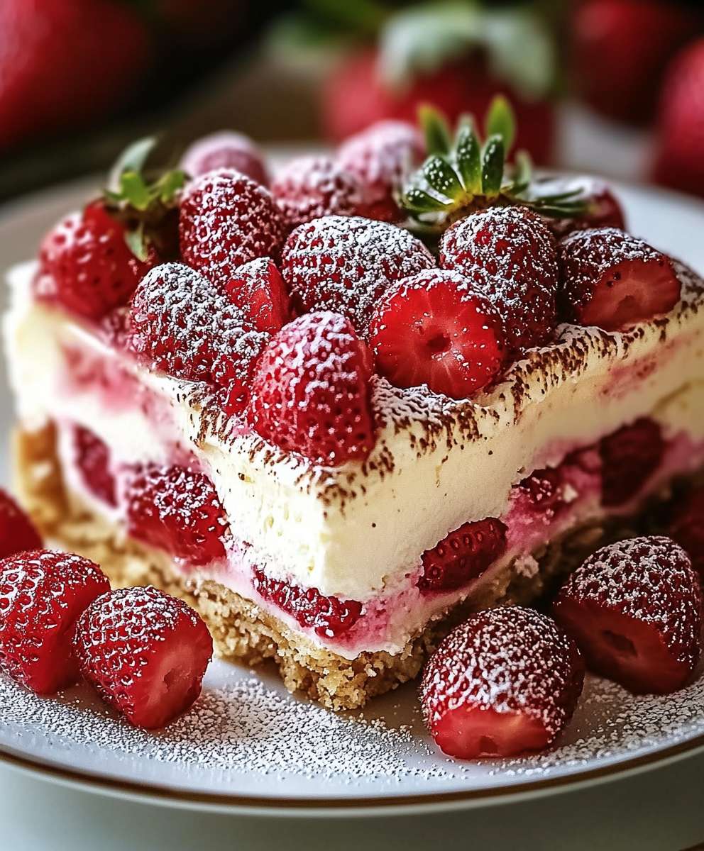Tiramisu fraises gourmand