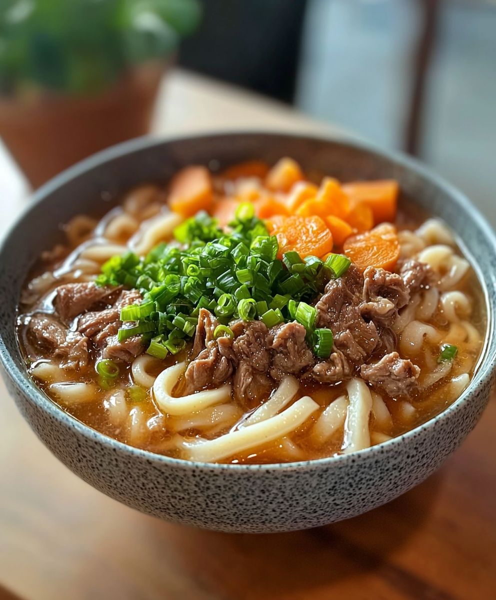 Soupe nouilles udon boeuf