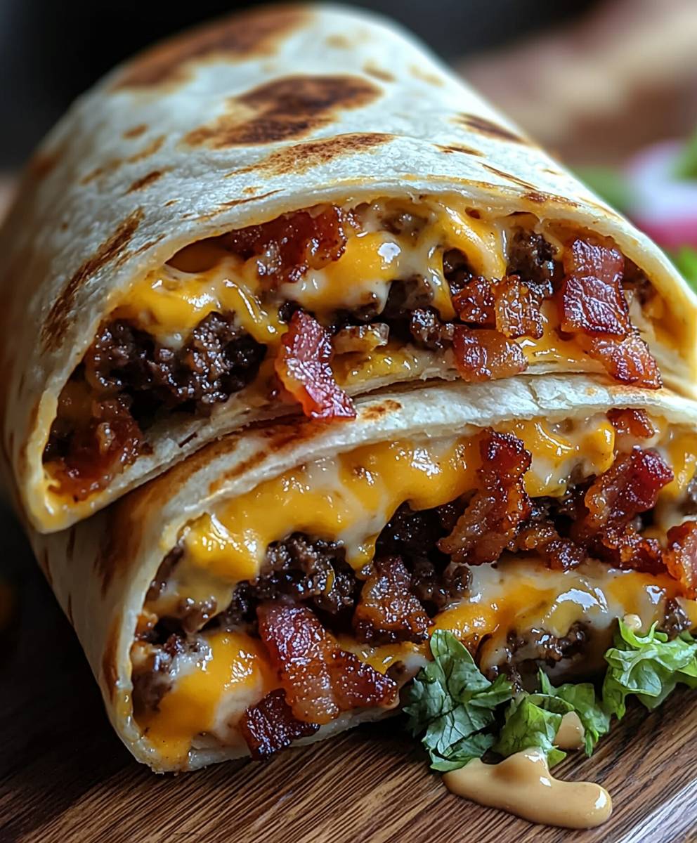 Burrito bacon cheeseburger