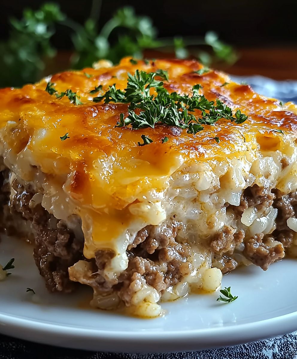 Casserole riz boeuf haché fromage