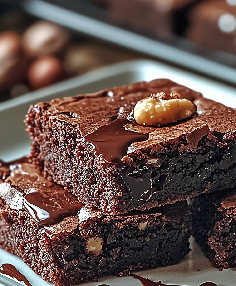 Brownies noisette fondants