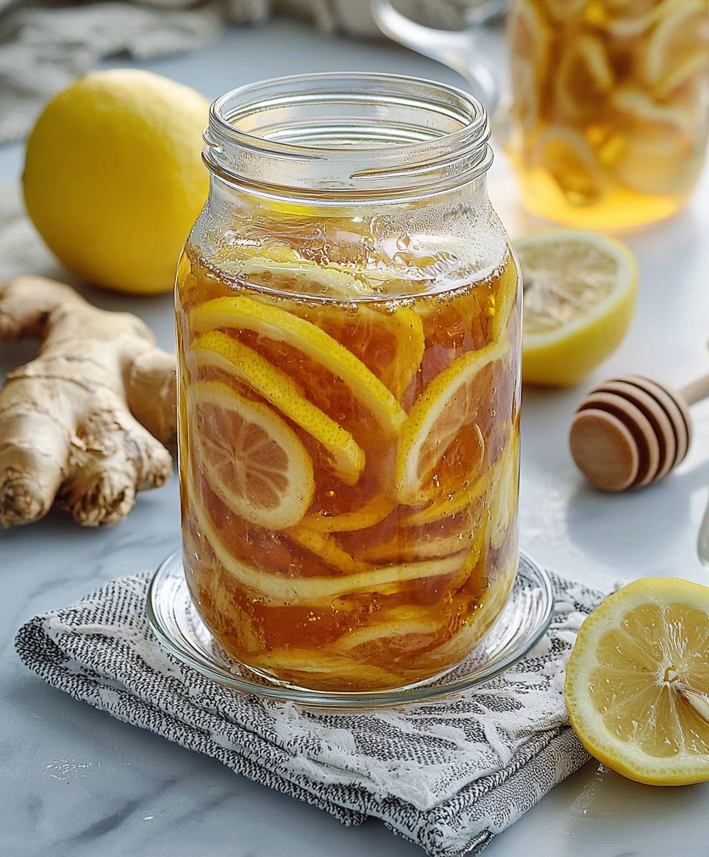 Thé miel citron gingembre