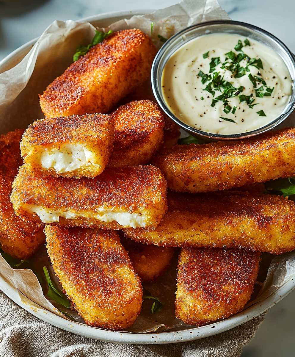Bâtonnets de mozzarella épicés