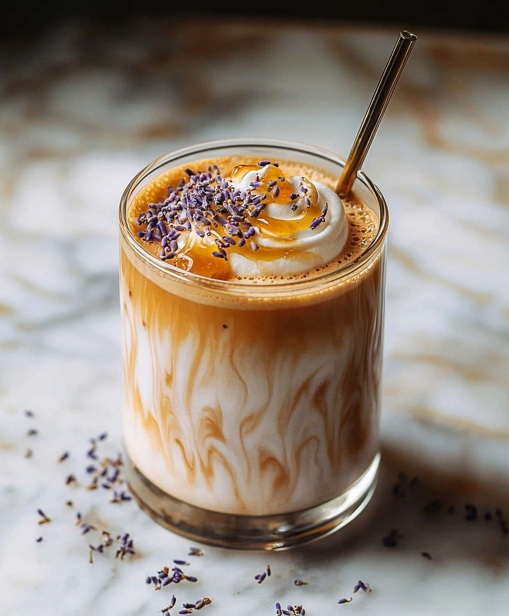 Latte glacé miel lavande