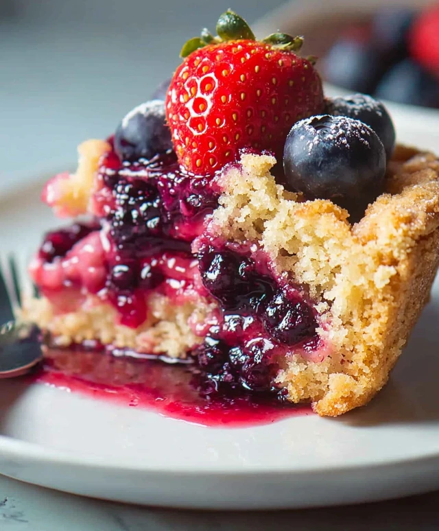 Gâteau fraises myrtilles