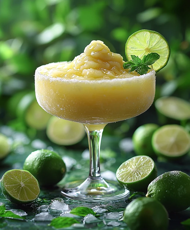 Margaritas glacées citron vert