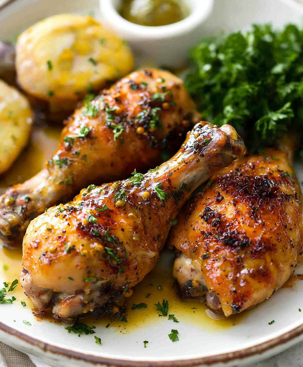 Pilons de poulet moutarde miel