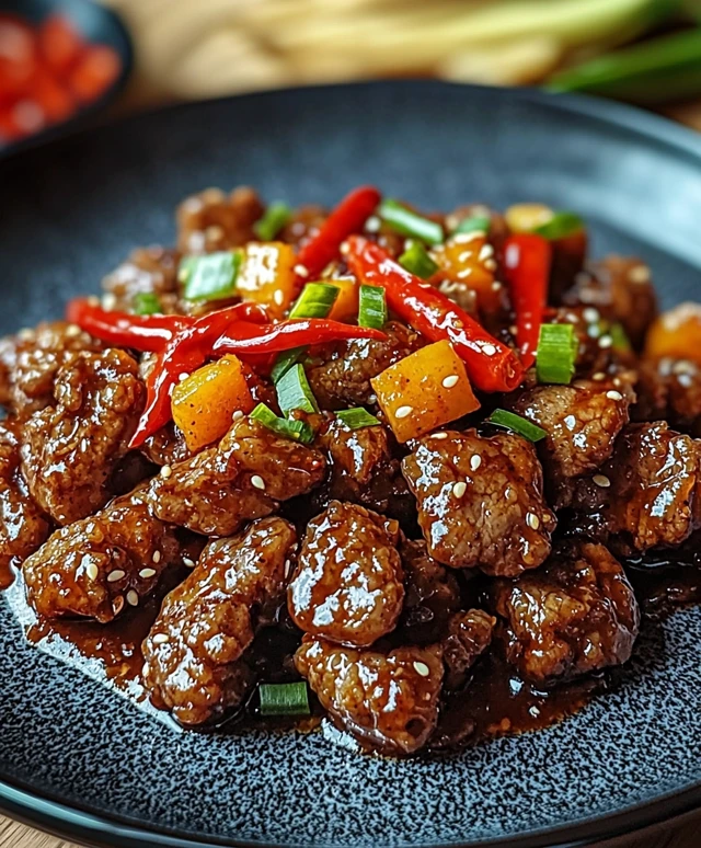 Buf croustillant au piment