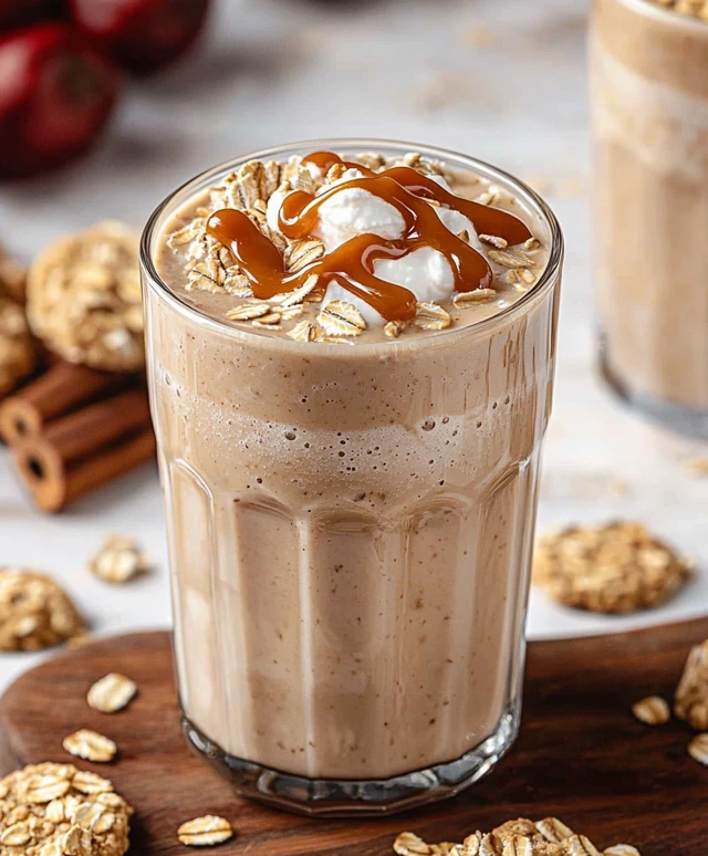 Milkshake biscuits avoine beurre cacahuète