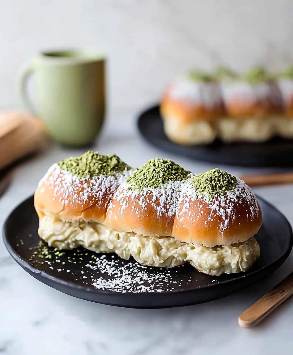 Brioches coco matcha