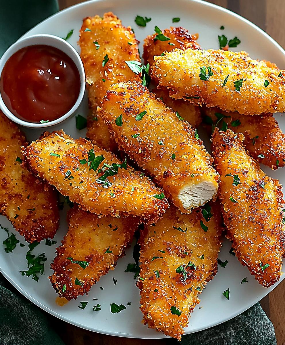 Lanières de poulet panées