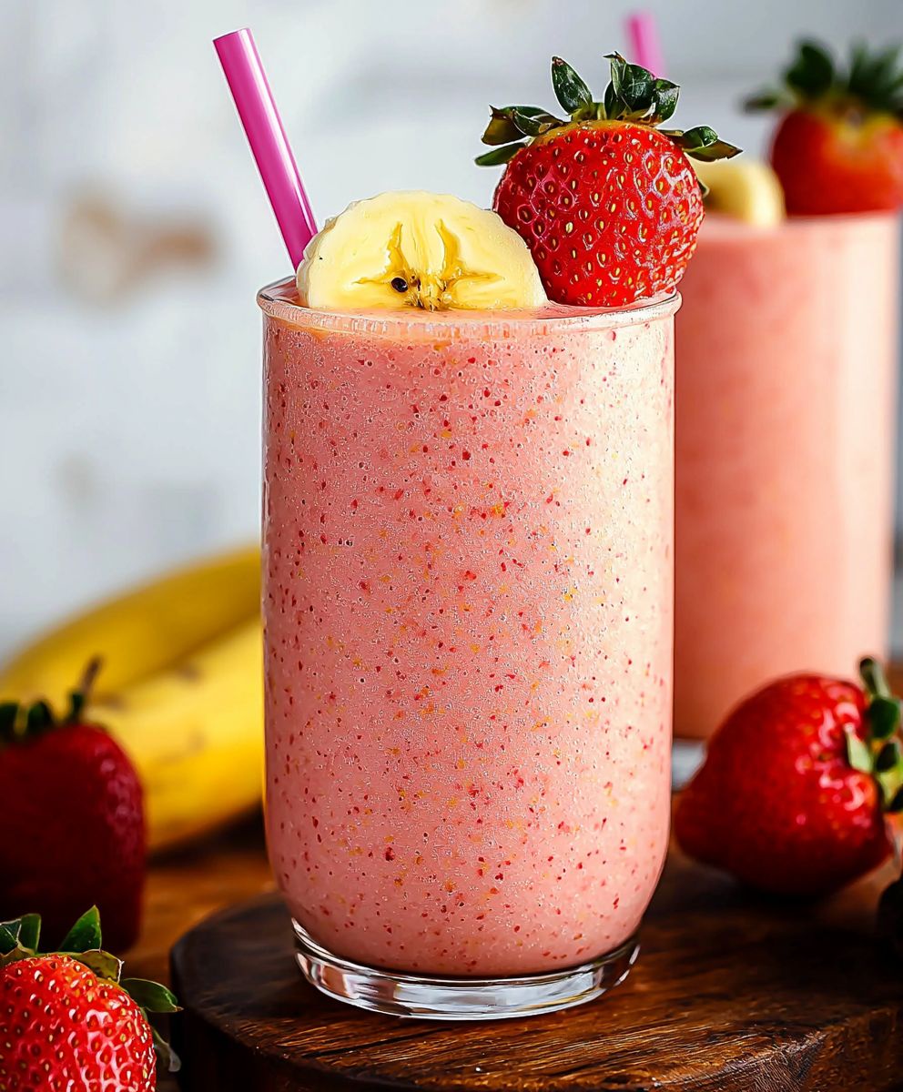 Smoothie fraise banane pomme