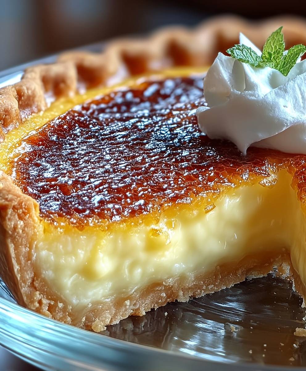 Tarte à la crème anglaise traditionnelle