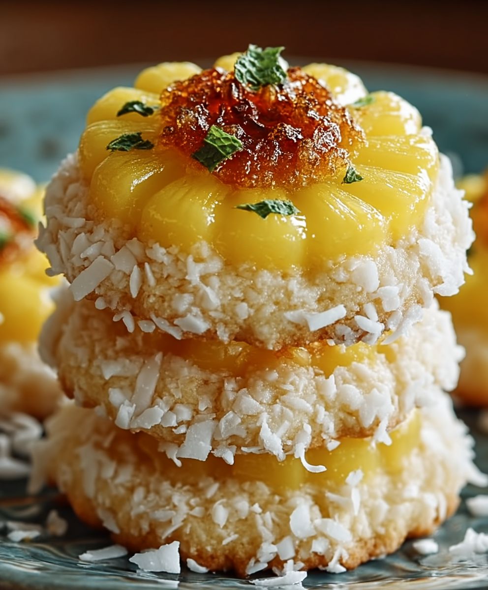 Biscuits ananas coco hawaïens