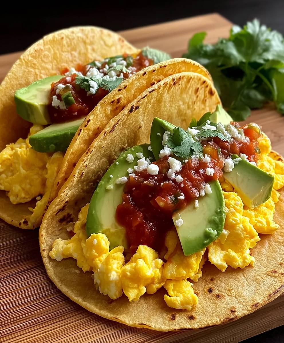 Tacos petit déjeuner salsa