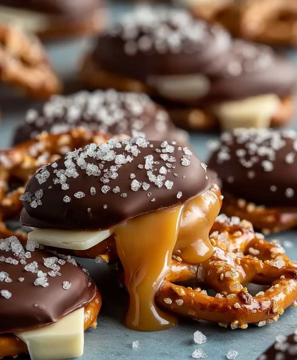 Bretzels chocolat caramel salé