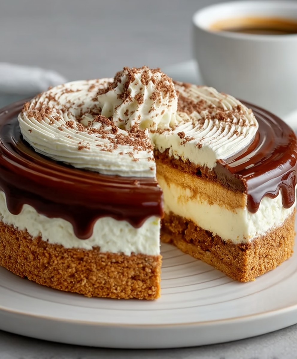 Gâteau biscuits espresso fromage crème