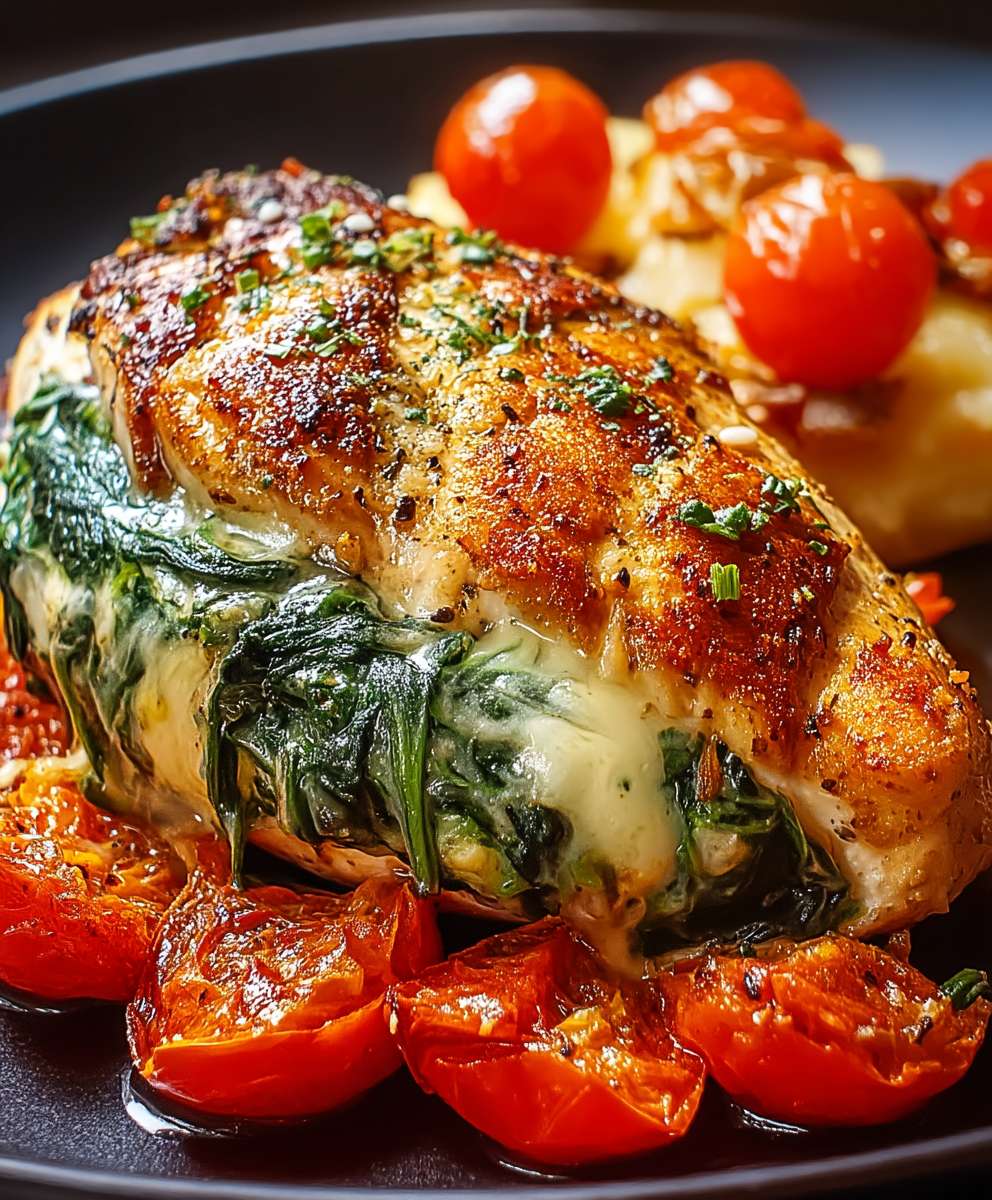 Poitrine poulet farcie épinards