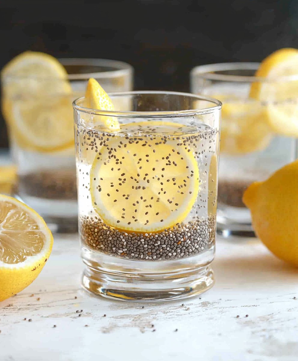 Eau citronnée graines de chia