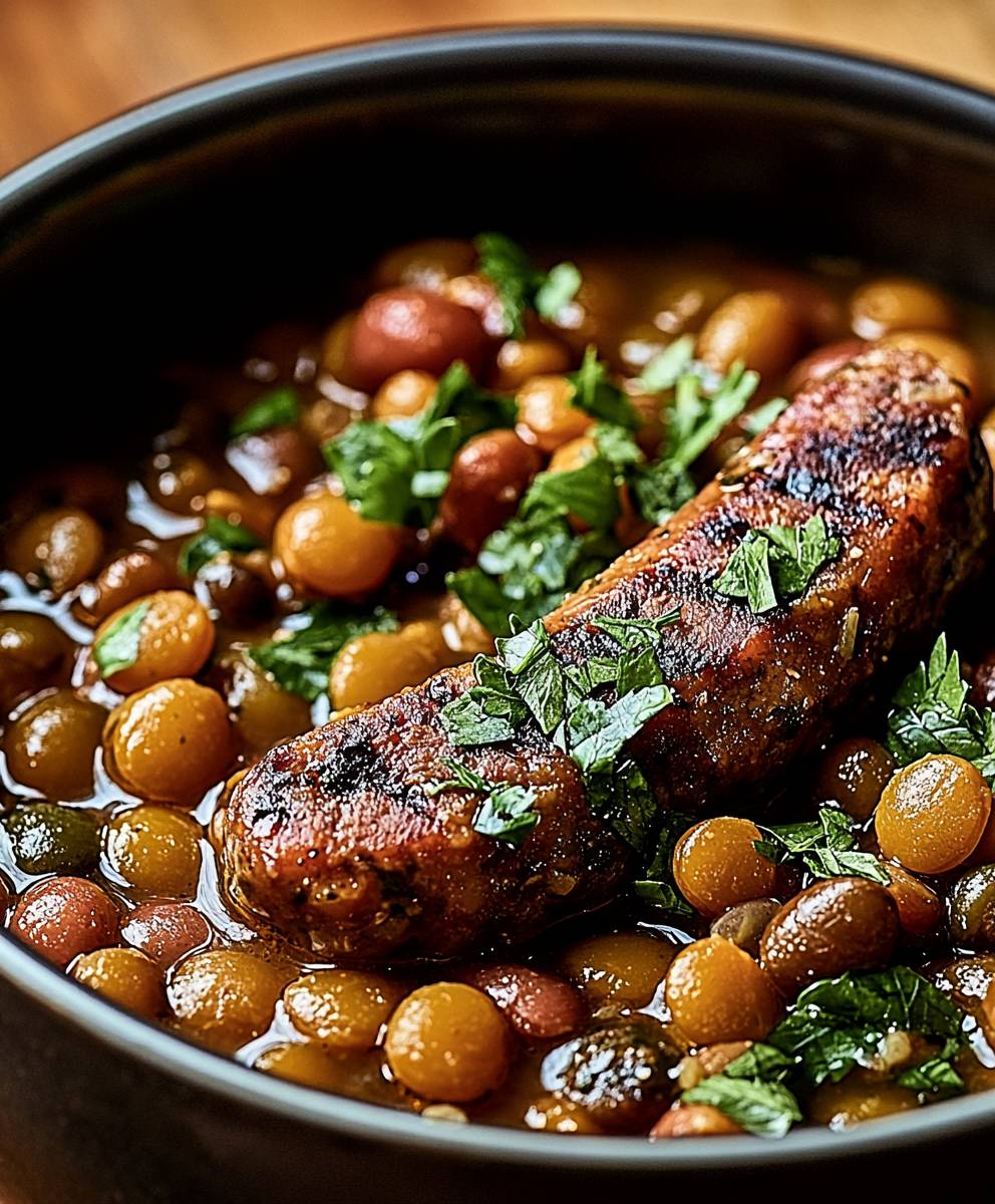 Lentilles saucisse Morteau