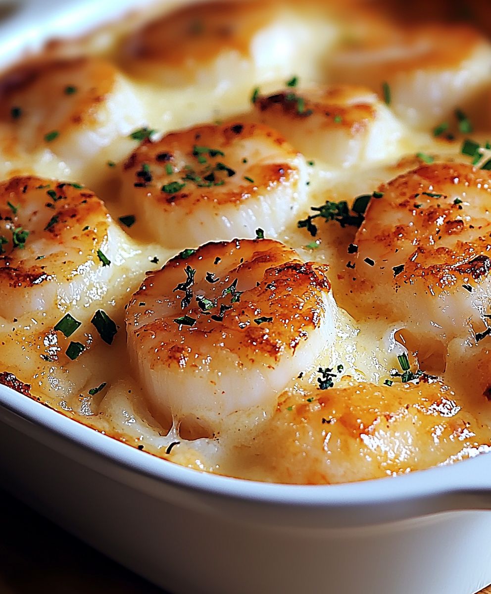 Gratin Noix Saint Jacques Crevettes