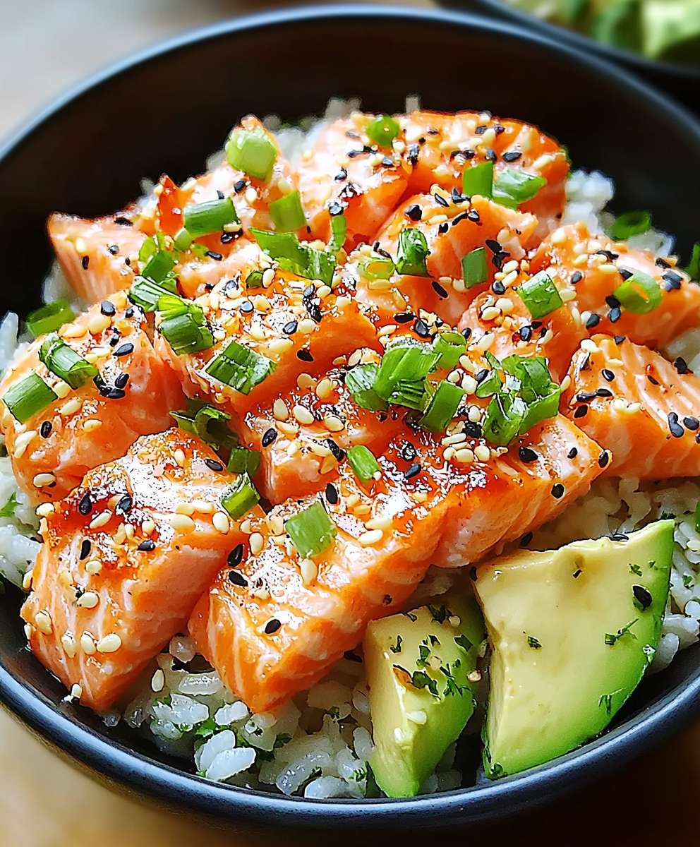 Bol de riz au saumon