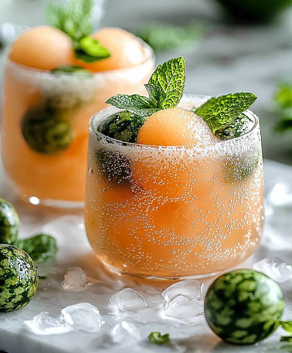 Melon pétillant menthe