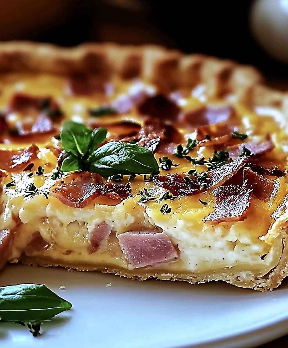Tarte salée jambon fromage