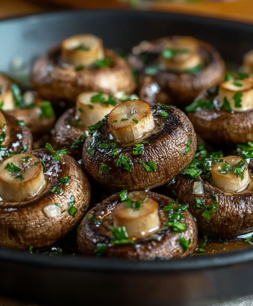 Champignons rôtis beurre à lail