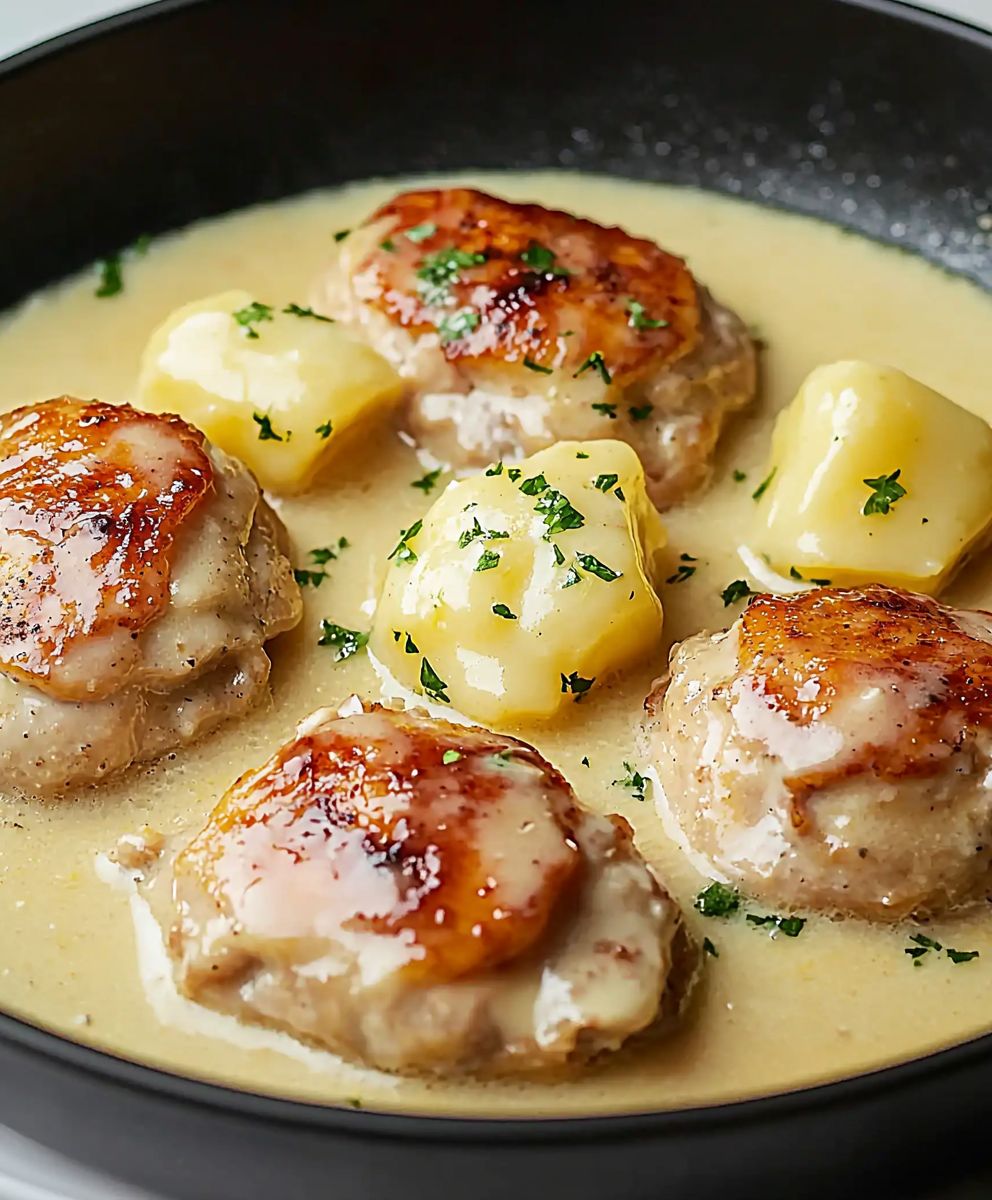 Poulet au beurre à lail