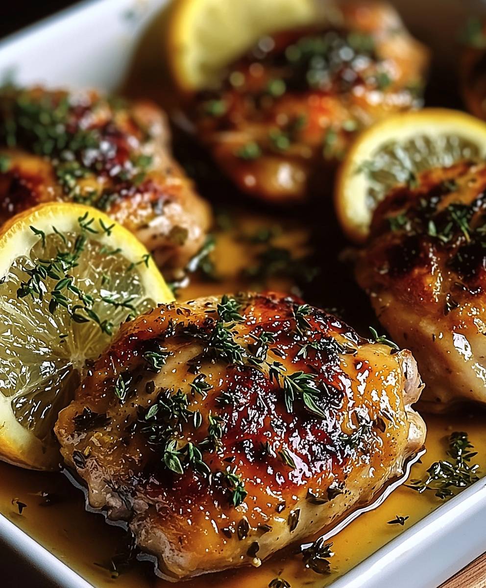 Cuisses poulet citronnées herbes Provence