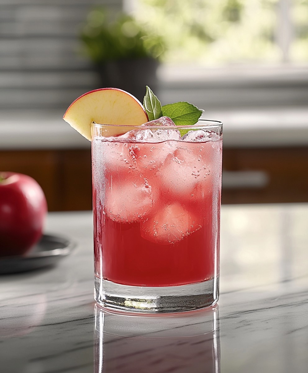 Cocktail rhum pomme Pink Mountain